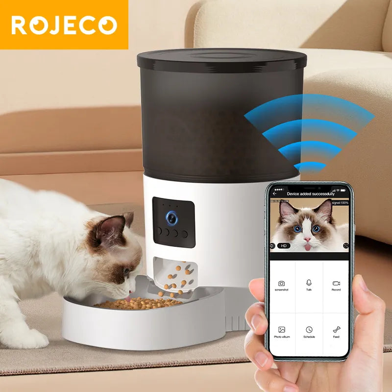 ROJECO - Food Dispenser with a PetSmart Voice Recorder and Camera