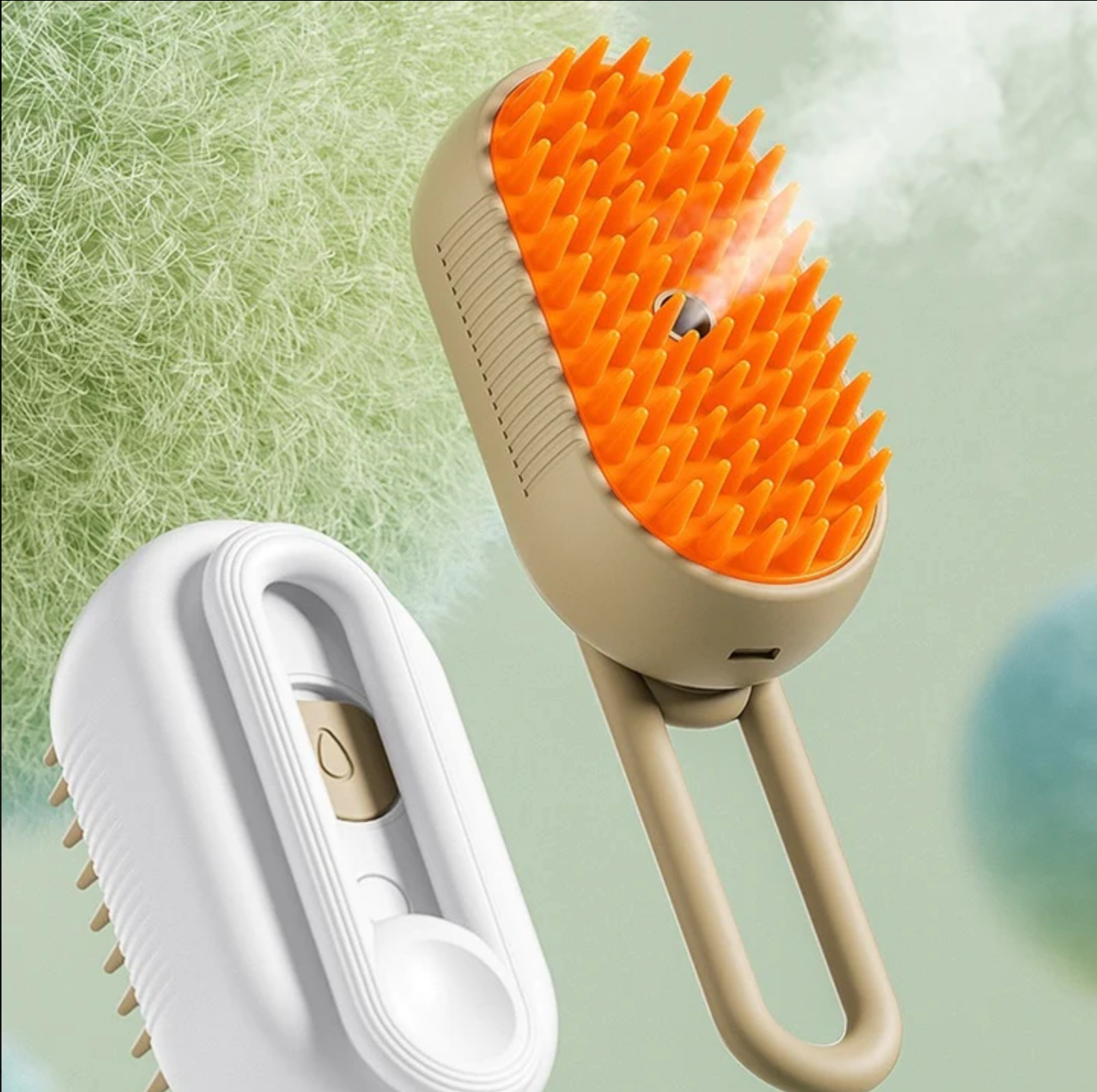 SteamSleek - 3 In 1 Spray & Shine Pet Steamy Hair Removal Comb Massager